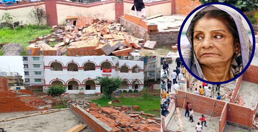 রওশন এরশাদের পৈতৃক বাড়ি ‘সুন্দর মহলে’ হামলা-ভাঙচুর