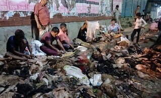  করোবানির চামড়া বিক্রি করতে না পেরে চট্টগ্রামে ডাস্টবিনে ফেলা হচ্ছে