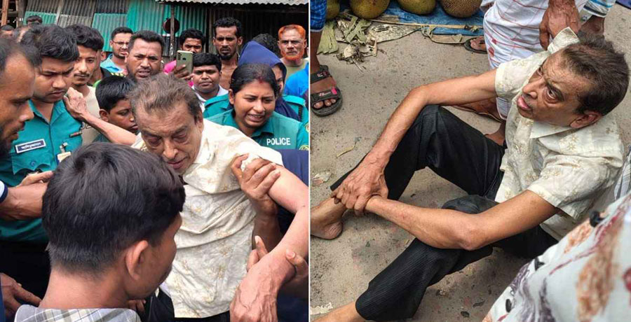 ‘আমার বুড়ো বাপকেও তুই ছাড়িসনি’ বলে আওয়ামী লীগ নেতাকে গণধোলাই