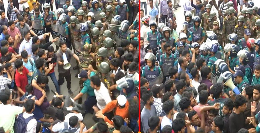 সচিবালয়ে আইনশৃঙ্খা বাহিনী-শিক্ষার্থীদের পাল্টাপাল্টি ধাওয়ায় আহত ৪০ জন ঢামেকে