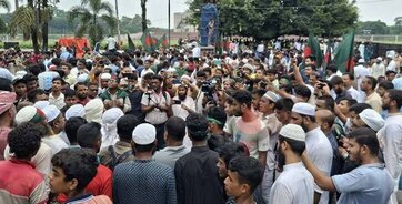 গণঅভ্যুত্থানের জুলাই ঘোষণাপত্র: মানিক মিয়া অ্যাভিনিউতে লাখো জনতা