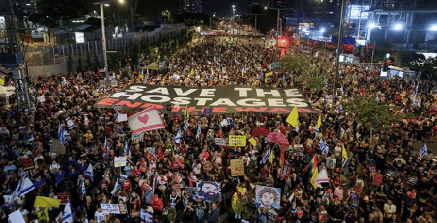 যুদ্ধবিরতির পক্ষে ইসরায়েলে গণসমাবেশ, ট্রাম্প চুক্তির সমর্থনে বিক্ষোভ