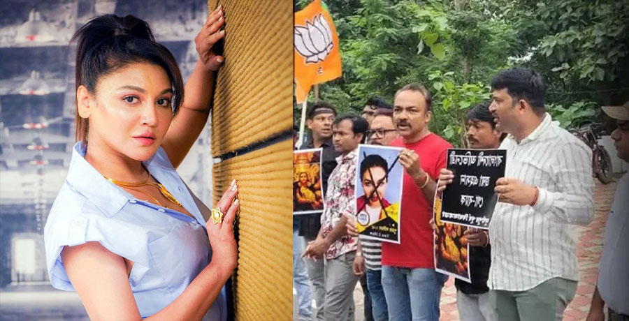 জয়া আহসানের উপস্থিতি নিয়ে বিজেপির প্রতিবাদ চরমে, জয়ের ছবিতে কালি 