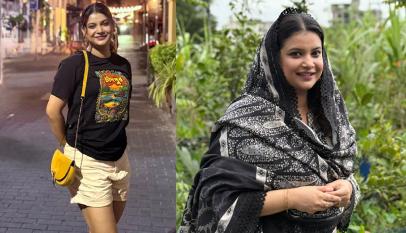 হাফপ্যান্ট পরা ছবিতে ট্রোলের শিকার শবনম ফারিয়া