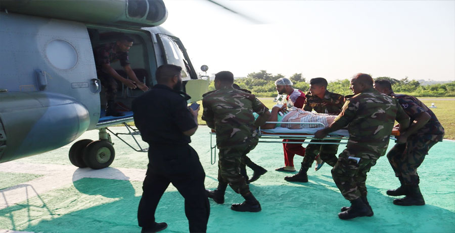 সীমান্তে মাইন বিস্ফোরণে আহত বিজিবি সদস্যকে ঢাকা সিএমএইচে স্থানান্তর