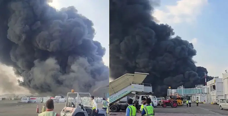 শাহজালাল বিমানবন্দরে ভয়াবহ অগ্নিকাণ্ড, দমকল কর্মীসহ আহত অনেকে