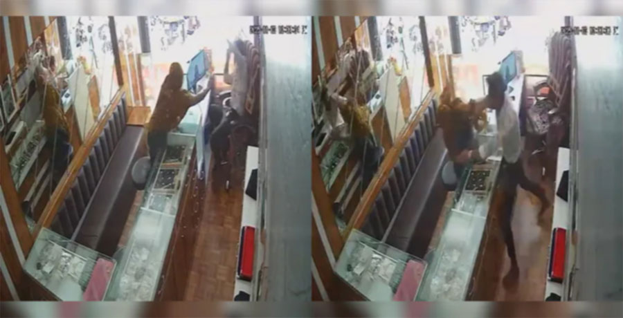 মরিচ ছিটিয়ে ডাকাতি, নারীকে ২৫ সেকেন্ডে ২০ থাপ্পড় দোকানির