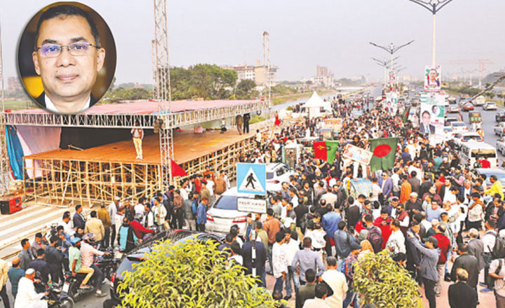 তারেক রহমানকে স্বাগত জানাতে টার্গেট মহাসমাবেশে ৫০ লাখ লোকের সমাগম