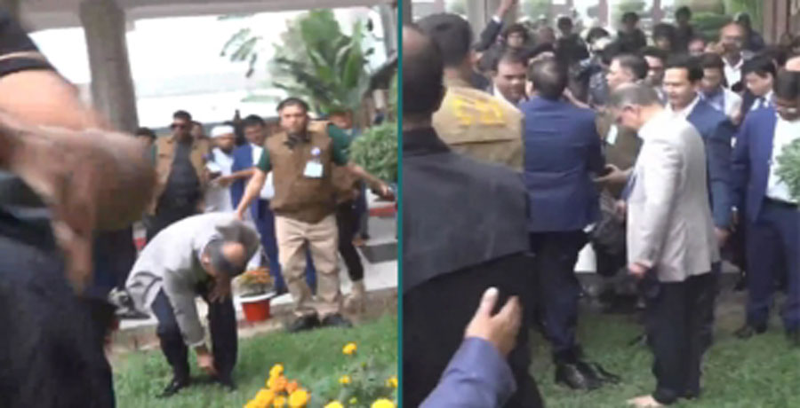 মাতৃভূমির মাটিতে শ্রদ্ধা জানালেন তারেক রহমান